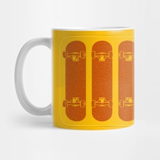 Three Red Skateboards Mug